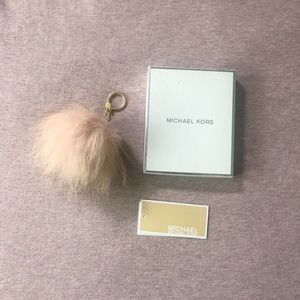 MICHAEL KORS pompom keychain